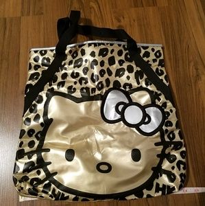 Leopard cheetah Hello Kitty tote